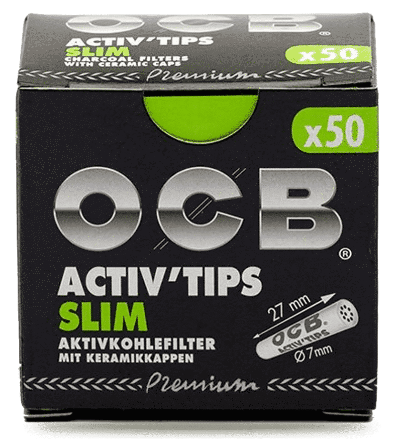 OCB Long Slim 6 mm Cigarette Filter Tips 10 x Bags Of 100 Tips Per Bag  (1000pcs)