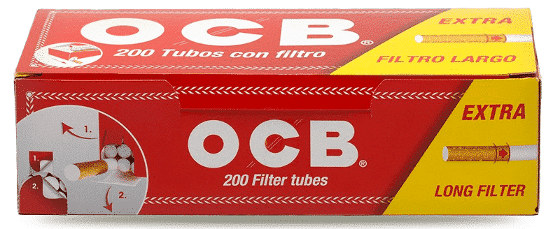  200 TUBOS de cigarrillos con filtro azul OCB : Salud y Hogar