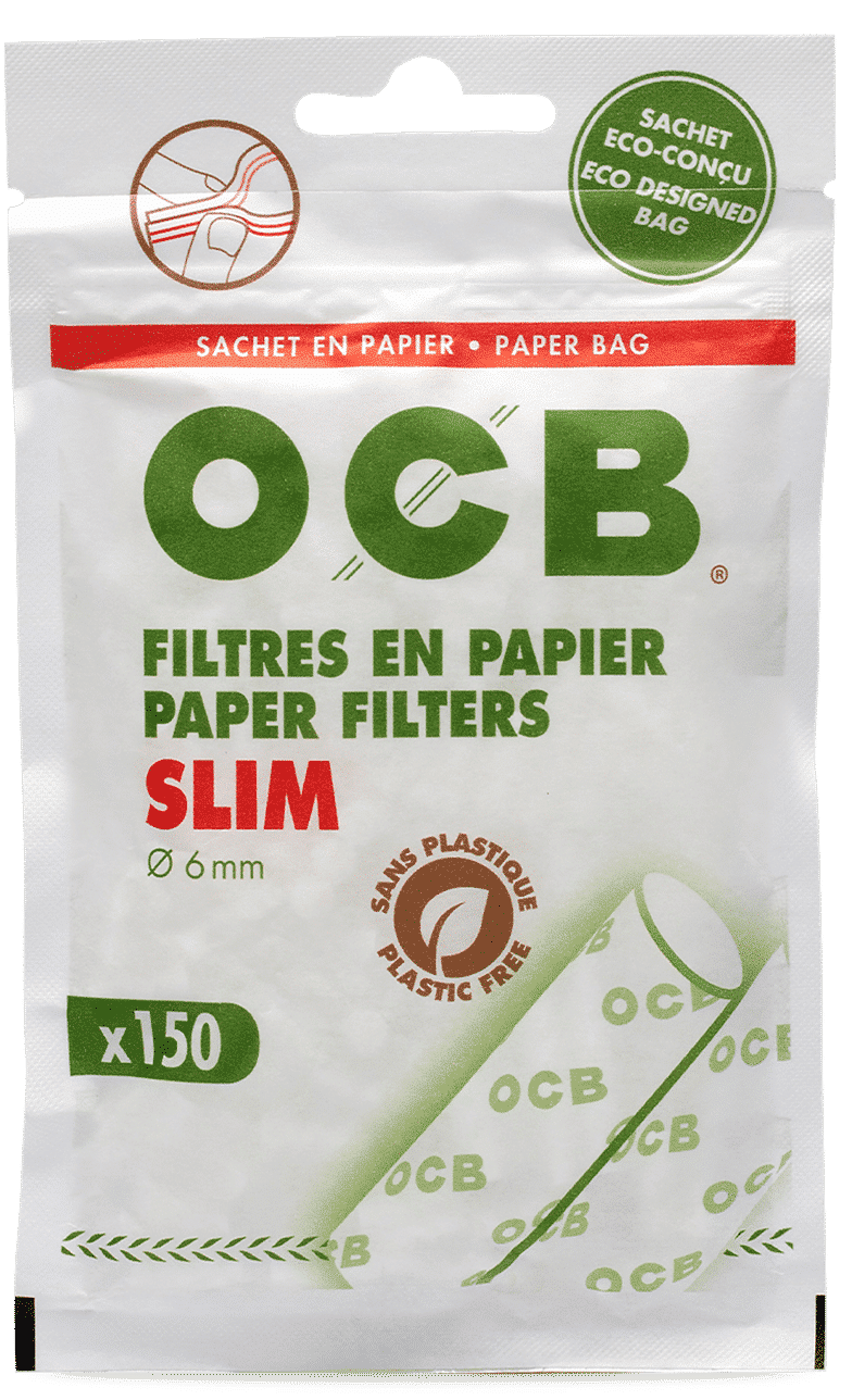 Filtres à charbon Activ OCB Slim Virgin (50 filtres) de OCB